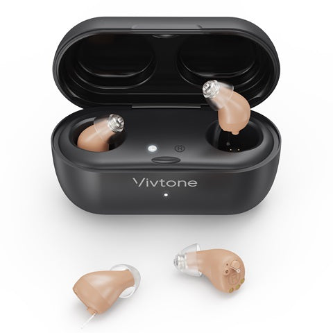 vivtone supermini black-beige cic hearing aids