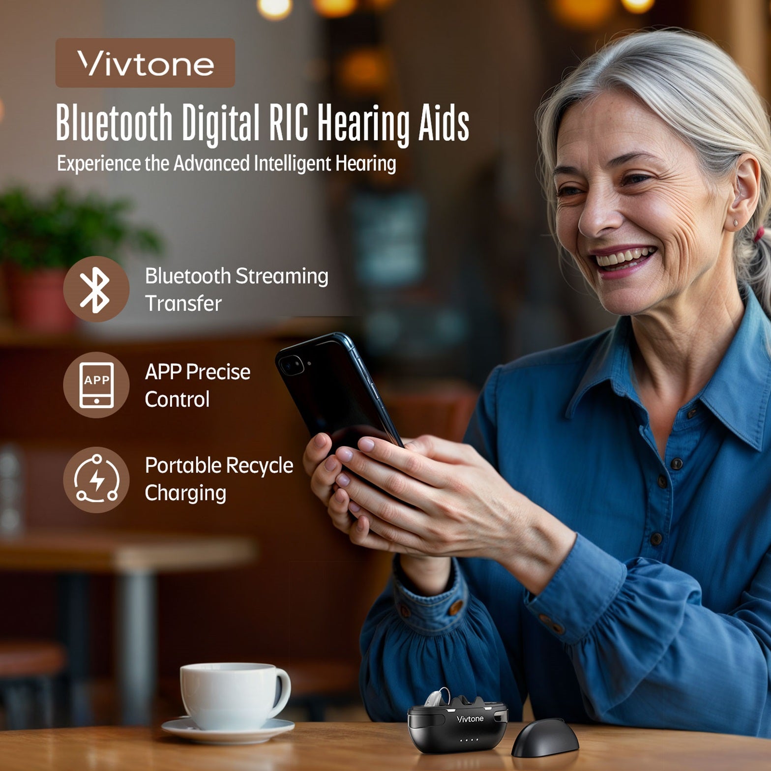 Vivtone Xpure-b Bluetooth Hearing Aids
